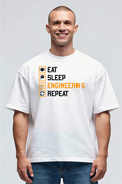 Printees Tricou Oversize - Engineering Repeat