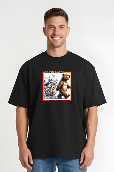 Printees Tricou Oversize - Câini Latră