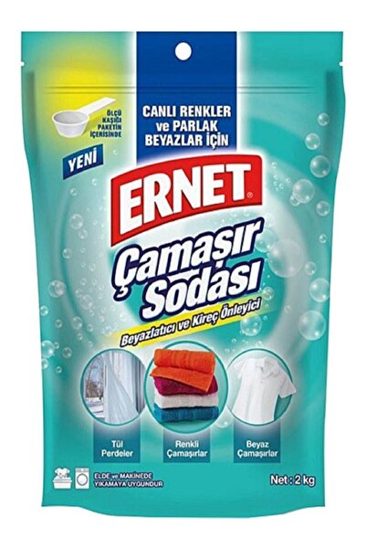 Mara Ernet Çamaşır Sodası 2 kg Konsantre Formül 100 Yıkama Beyaz ve Renkli Ça...