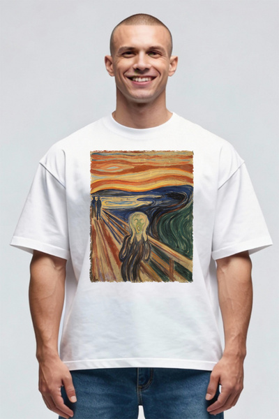 Printees Tricou Oversize - Edva Munch - The Scream