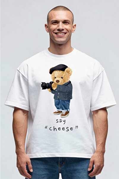 Printees Tricou Oversize - Cheese Teddy Bear