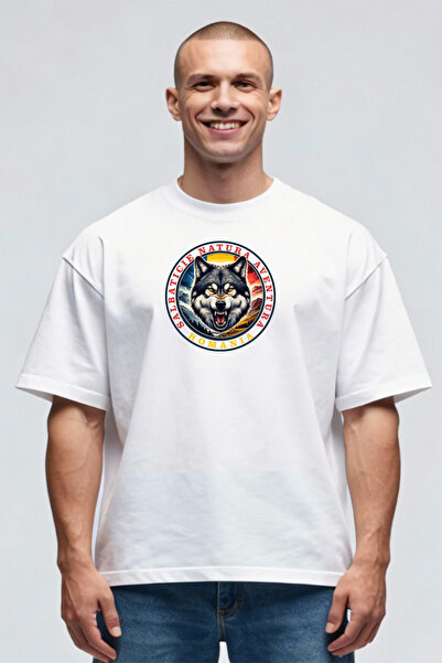 Printees Tricou Oversize - Lup Tricolorpng