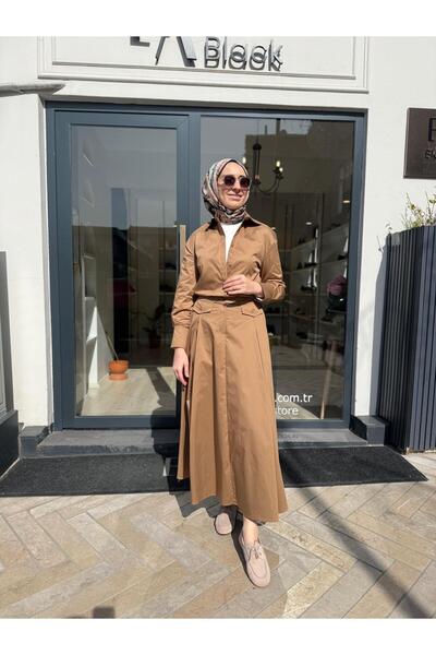 Miori Td2208 Women's Skirt Suit Camel