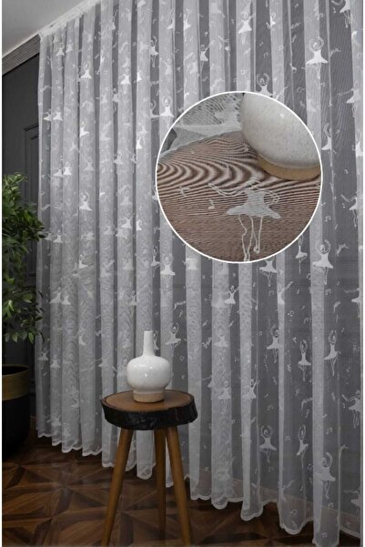 Belvedere Balerin Patterned Children's Room Tulle with Closely Pleated Gülkur...