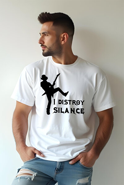 Printees Tricou Oversize - Distroy Silance Guitar