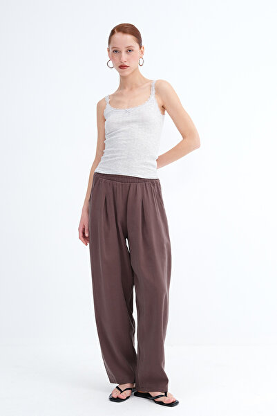 Addax Beli Lastikli Modal Pantolon PN18996