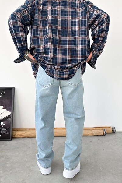 HAFKA Antique Ice Blue Basic Baggy Fit Trousers