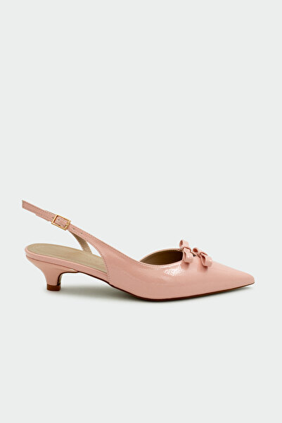 LAMİNTA Epsy Bow Detail Women's Powder Heeled Shoes