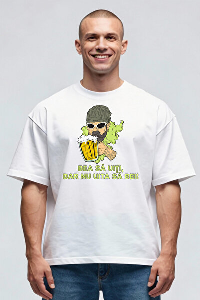 Printees Tricou Oversize - Bea să uiți