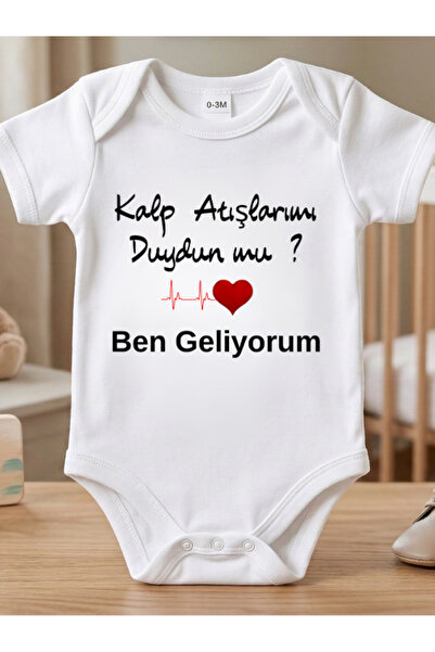 Menar Tasarım Babaya Hamilelik Müjdesi ve Duyurusu İçin Bebek Zıbın Body %100 Pamuk Hediye Zıbın