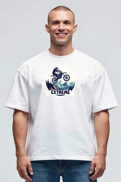 Printees Tricou Oversize - Extreme Motocross