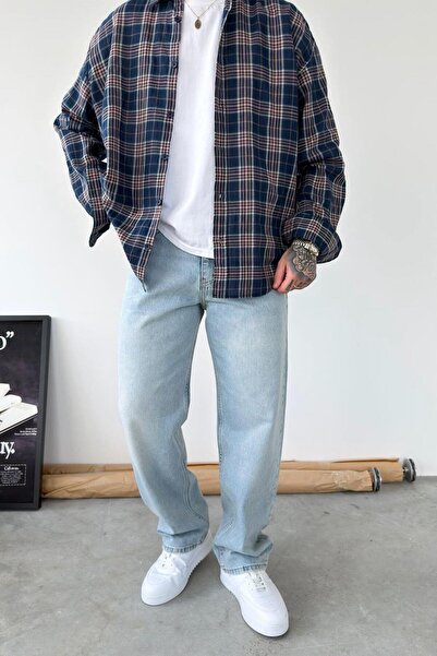HAFKA Antique Ice Blue Basic Baggy Fit Trousers