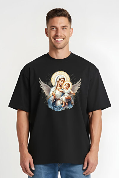 Printees Tricou Oversize - Fecioara cu Prunc