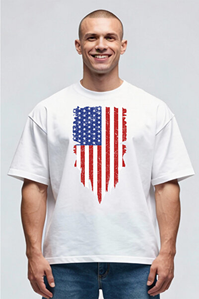 Printees Tricou Oversize - USA Flag