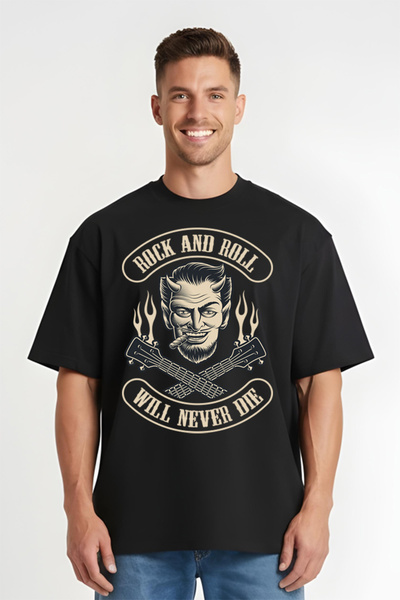 Printees Tricou Oversize - Rock Never