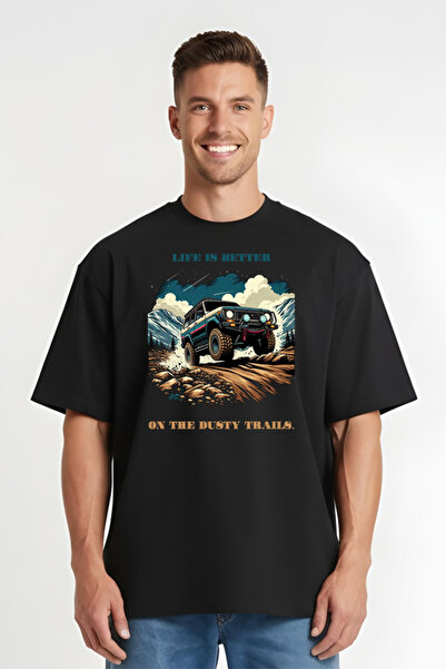 Printees Tricou Oversize - Dirt Jeep