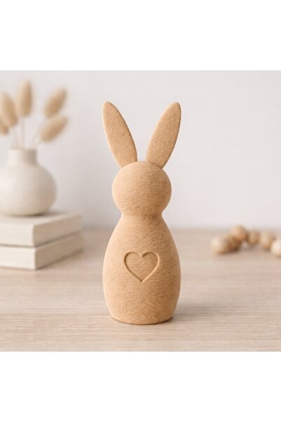 OEM Figurină decorativă cadou de Paște - iepuraș minimalist cu inimă, decor m...