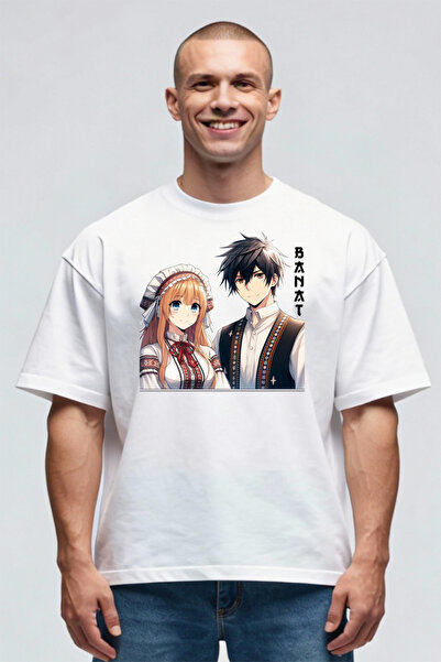 Printees Tricou Oversize - Banat Anime Style