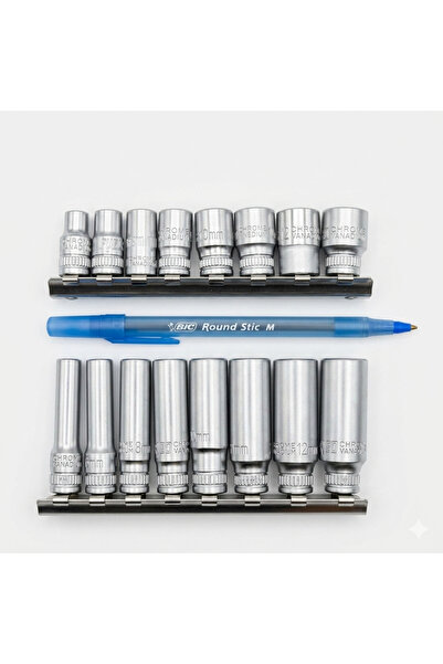 HAKTOR Rico Professional 1/4 Short and Long Socket Set 16 Pieces