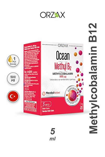 Orzax Ocean Methyl B12 Sprey 500 mcg 5 ml