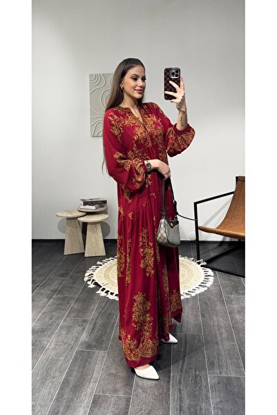 Miasista Altın İşlemeli Gömlek Elbise