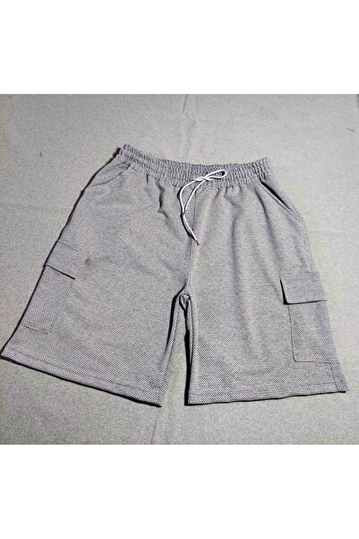 KİMSE GÖRMEDEN Pack of Cargo Pocket Unisex Combed Cotton Shorts Rain Pattern