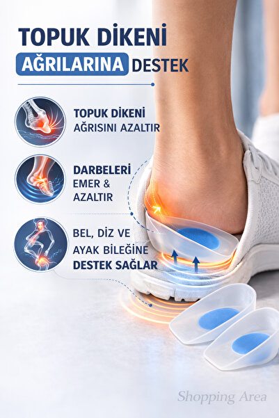 Shopping Area ADİVA Silikon Epin Topukluk – Topuk Dikeni İçin Silikon Topuk Y...