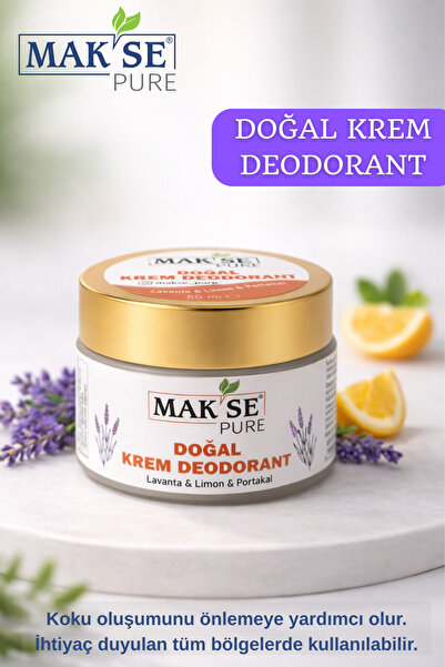 Kozmetik MAK'SE PURE DOĞAL KREM DEODORANT