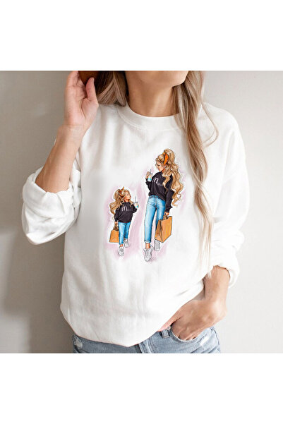 Kartier Mother And Daughter White Women's Blouse