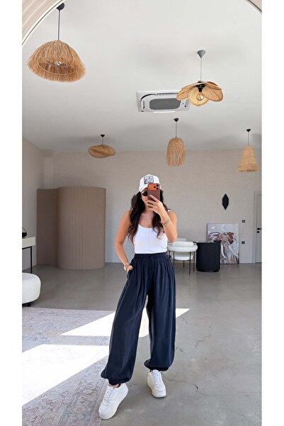 Buket Teke Lacivet Tensel панталони с драпировка