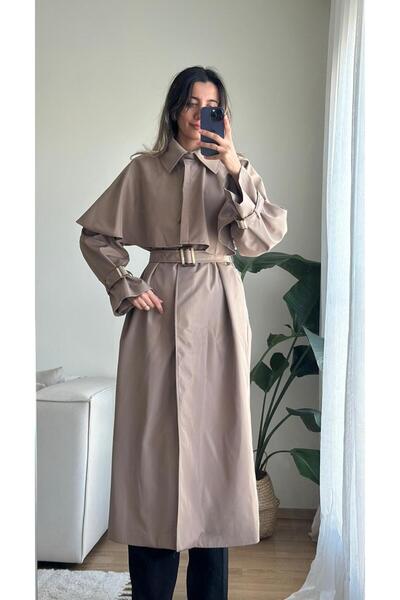 MODA Pelerinli Su Geçirmez Trençkot