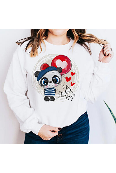 Kartier Happy Panda Women's White Blouse