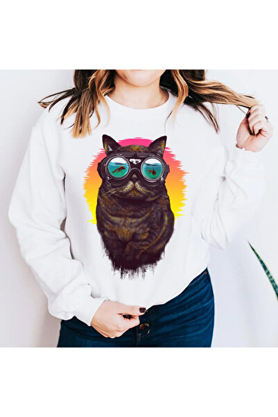 Kartier Дамска бяла блуза Подводна котка