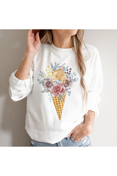 Kartier Women's White Rose Cream Blouse