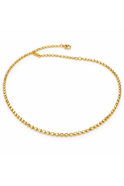 Shiny Jewellery Badem Çelik Kolye Şık Tasarım Üst Düzey Kalite Altın Renk