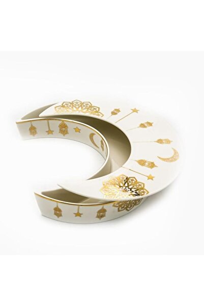ROSA Zinnia Crescent Serving Plate with Lid – Golden Decorations