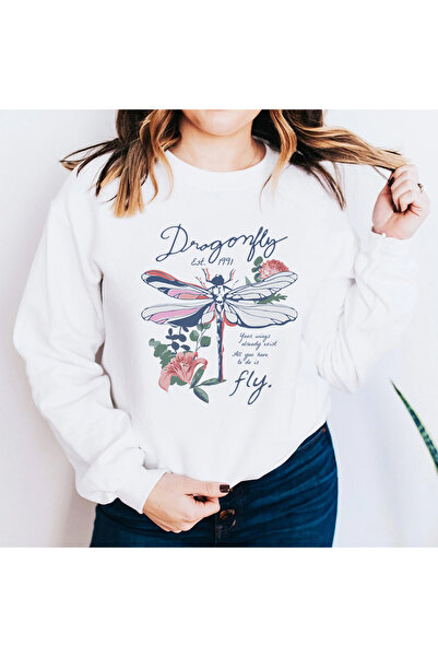 Kartier Women's White Dragonfly Blouse