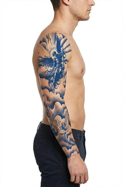 Tattoo 1 Ay Kalıcı 24 Saat Sonra Kararan Bulut Mitoloji Realistic geçici dövme
