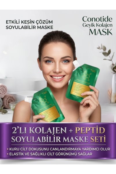 twg En Çok Tercih Edilen! 2'li Kolajen Peptid Soyulabilir Yüz Maske Seti