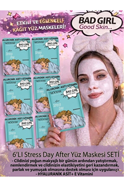 M00YAM En Çok Tercih Edilen! Stress Day Mooyam Bad Girl Good Skin 6’lı Yüz Ma...