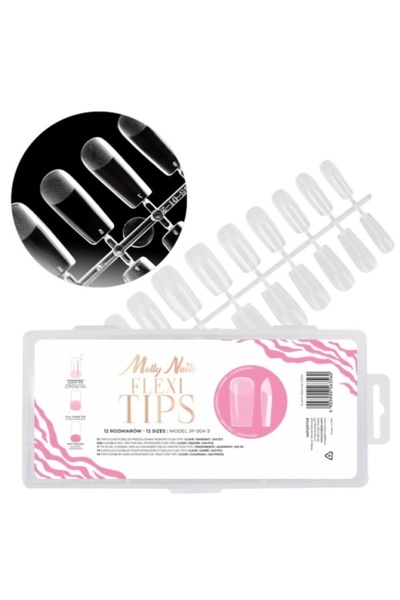 Molly Nails Set de vârfuri flexibile cu gel, 240 buc., pătrate