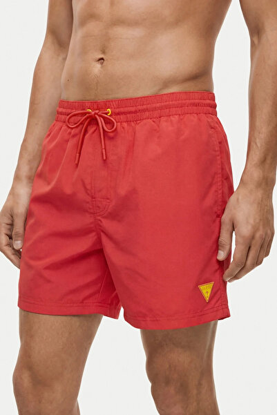 Guess New Basic Medium Size Men's Pink Swimsuit F6Gt24Wg282-G597