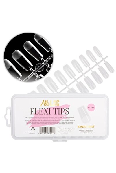 Molly Nails Set de vârfuri flexibile cu gel, 240 buc., pătrate transparente