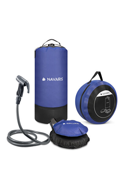 Navaris Duș de camping cu pompă de picior, 11 litri, 50876.01.01