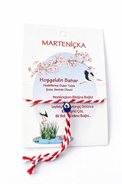 HOOZEN STORE 1 Adet Nazar Boncuklu Marteniçka Bileklik ve Kartı – Şans ve Dil...