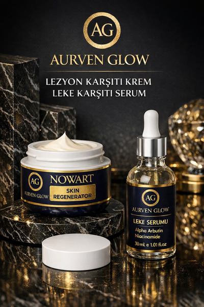 AURVEN GLOW Nowart Et Beni - Siğil İçin Krem + Luven Glow Leke Serumu