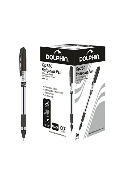 Dolphin أقلام حبر جاف 0.7 مم - أقلام كتابة سلسة، قبضة مريحة للمكتب والمدرسة -...