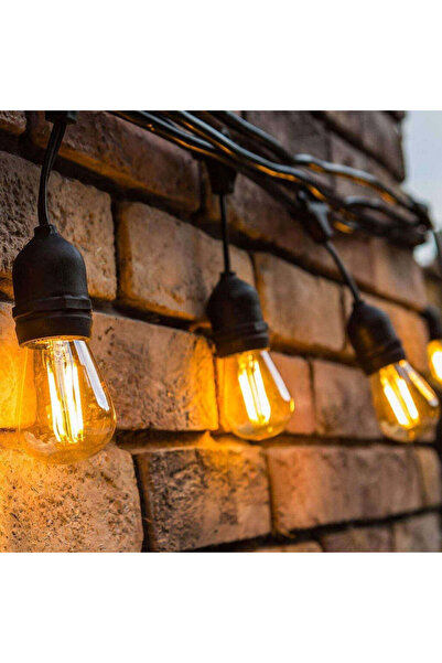 OEM Ghirlandă solară cu 10 becuri LED cu filament incluse, 2W, 3000K, lumină ...