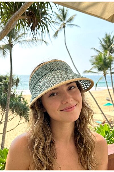 LAGRANZE قبعة نسائية صيفية فاخرة - بنسيج حصيري وقاية من الشمس قبعة واقية من ا...