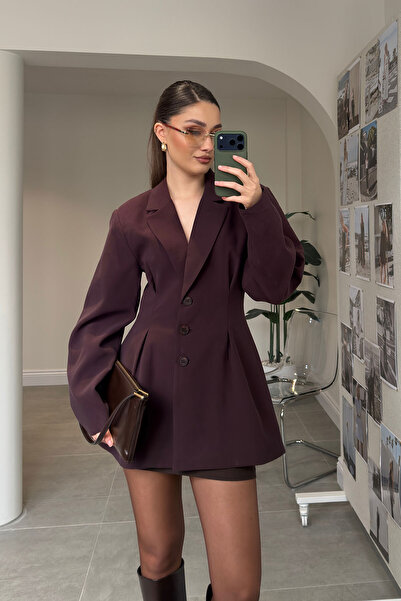 MAGARDE New Season Premium Jacket with Pile Detail - Mürdüm